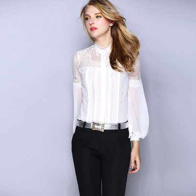 Camisa de seda boutique para mujer