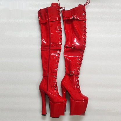 20CM Ultra High Heel Platform Over-the-knee Boots