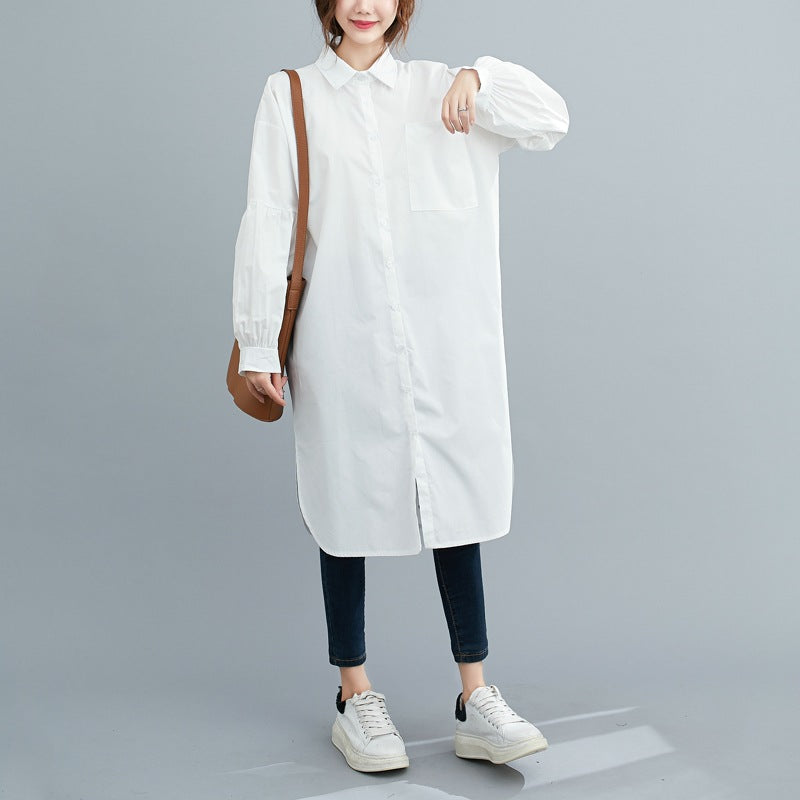 Mid-length puff sleeve shirt