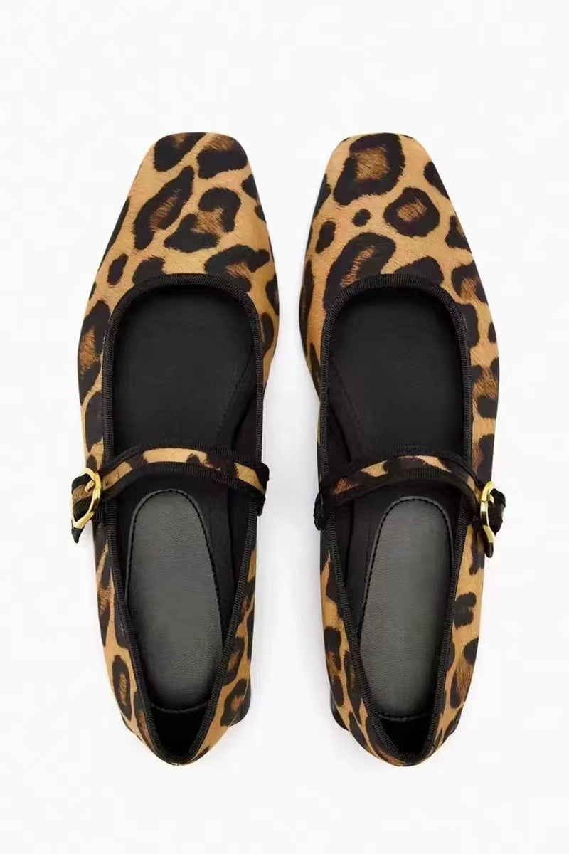 Zapatos de salón para mujer con estampado animal de leopardo