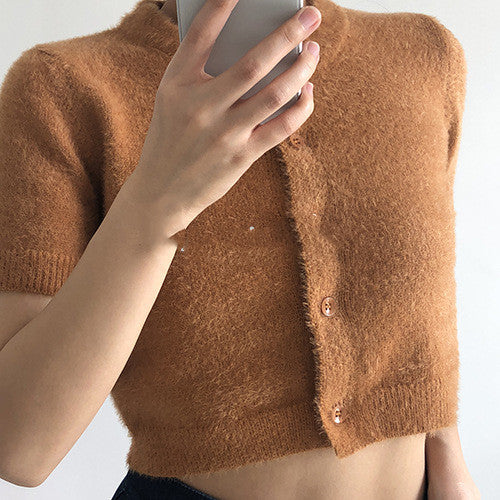 Mohair knit top