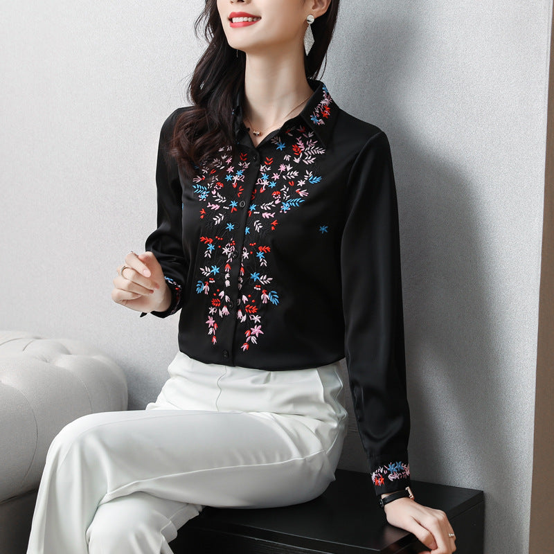 Niche Heavy Industries Embroidered Thin Silk Shirt