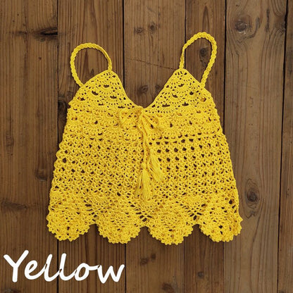 Blusa de bikini de crochet hecha a mano