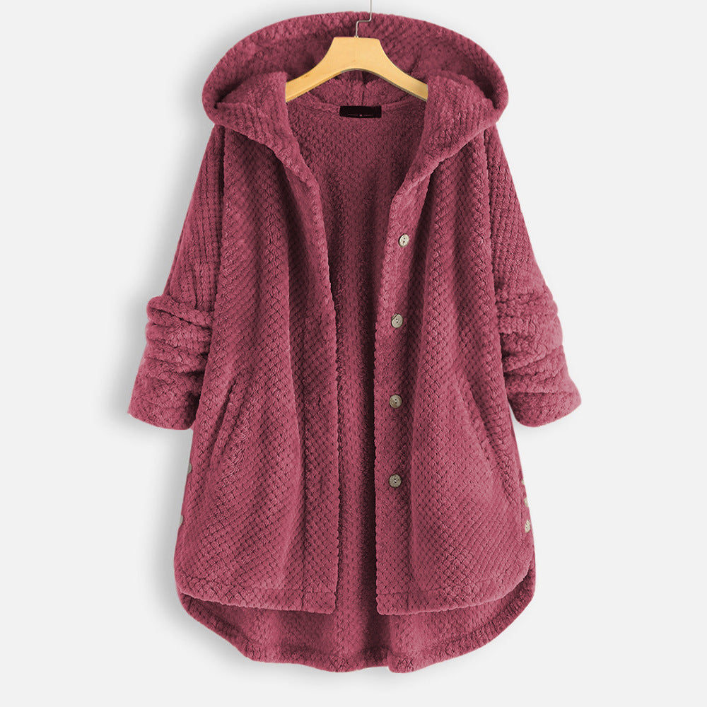 Hooded two-sided velvet hoodie