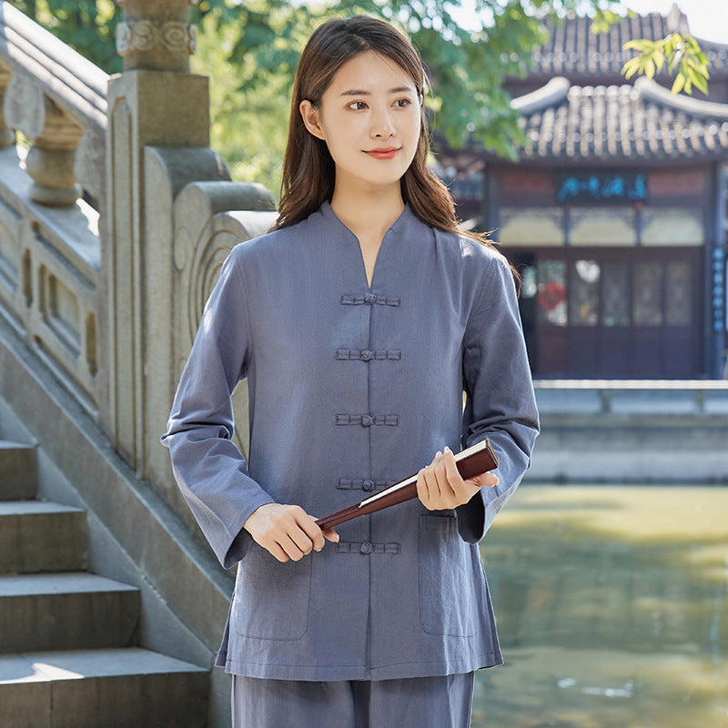 Cotton And Linen Clothes Loose-clothes Practice Yoga Suit