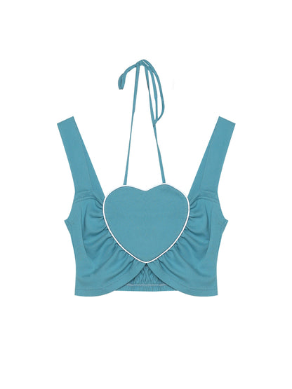 Lake blue reflective love strap vest