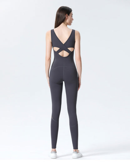 One-piece Mesh Stitching One-piece Yoga Clothes