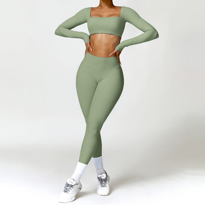 Winter Nude Feel Tight Yoga Suit High-waist Quick-drying Running Sports Fitness