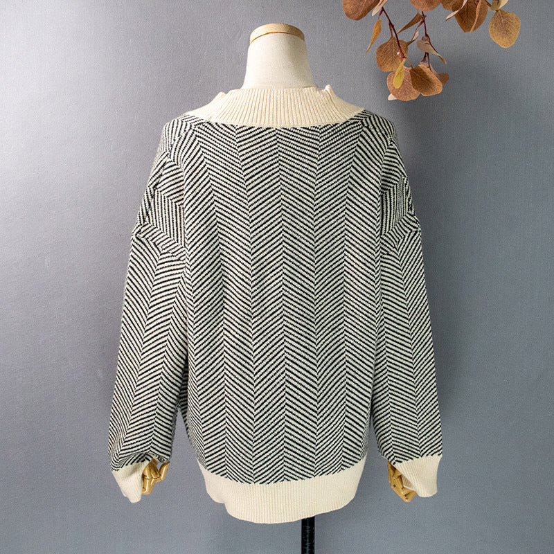 Pull ample en tricot style paresseux