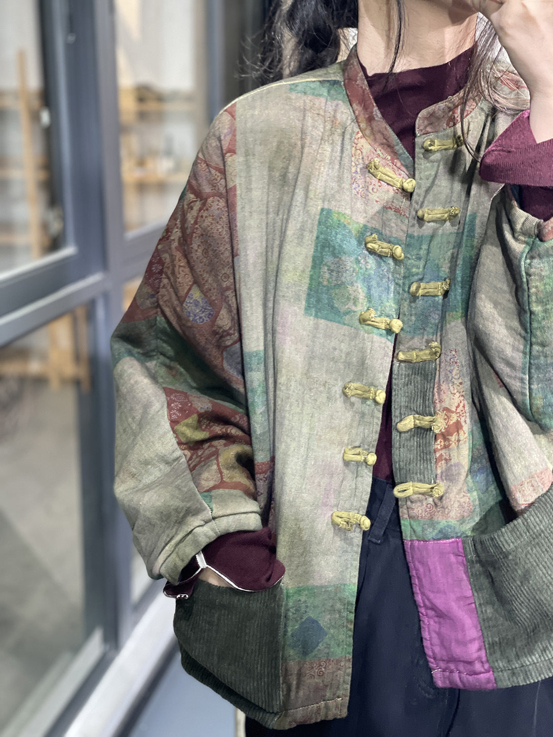 Autumn Ethnic Style Chinese Artistic Retro Printing Coat