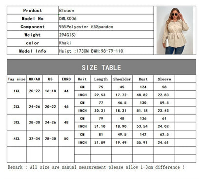 Plus Size Fat Women Blouse Shirt Ladies Tops