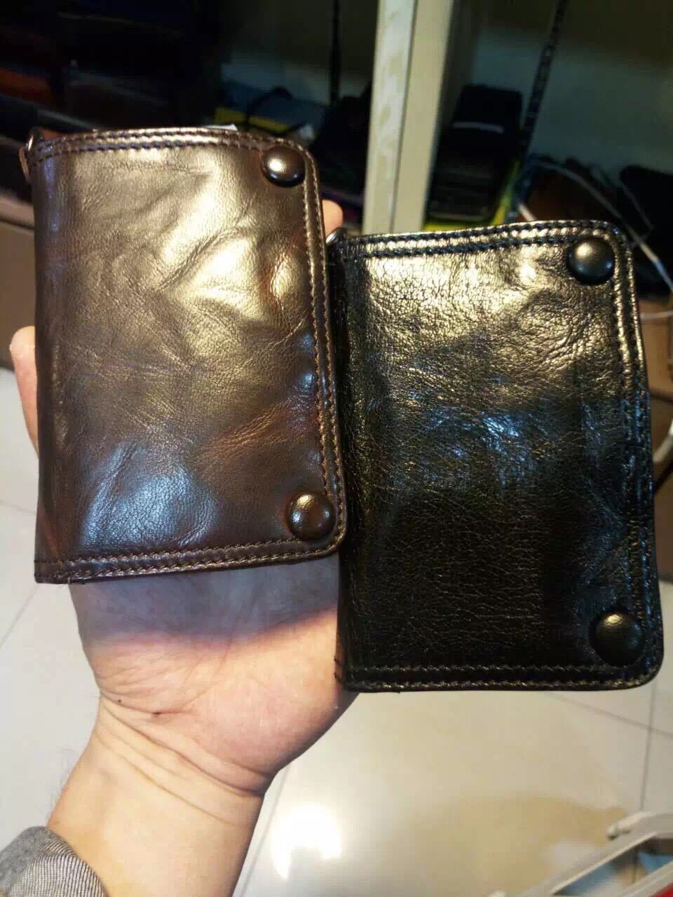 Pleated Youth Wallet Boys Short Leather Wallet