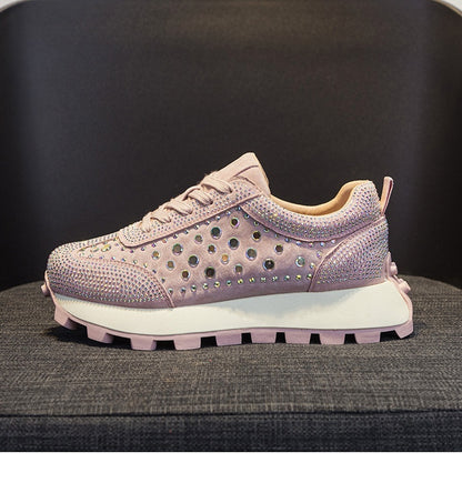 Platform Rhinestone Leather Cortez Women