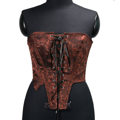 Strapless Front Tie Corset Vest Vest Women's Top