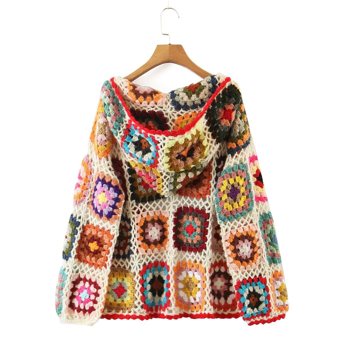 New Women's Clothing Casual Handmade Hooded Knit Cardigan Coat