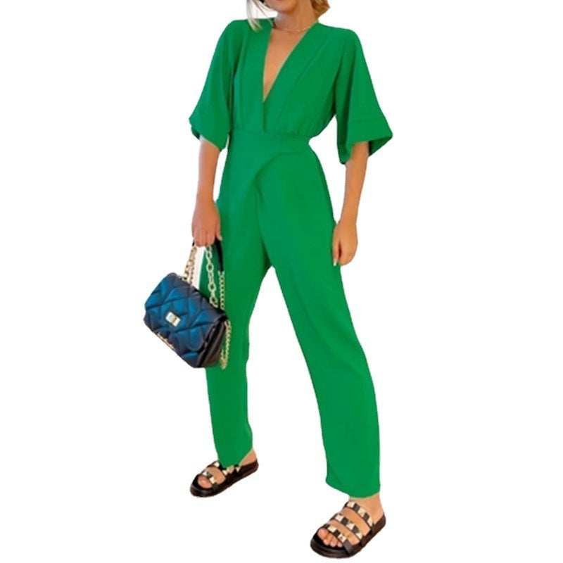 Fashion Casual Jumpsuit Straight Tube