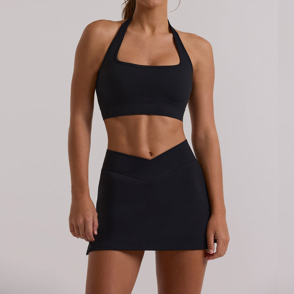 Soutien-gorge de sport, jupe courte à haute élasticité, costume de Fitness, de Golf, de beauté, de Yoga