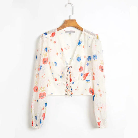 Early autumn new cross Lace Up Jacket