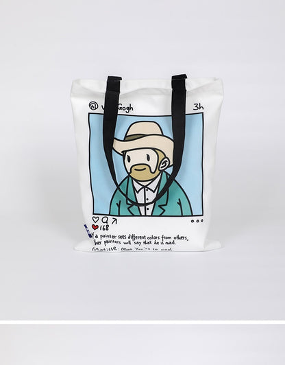 Illustration Ins Style Cute Portable Shoulder Canvas Bag