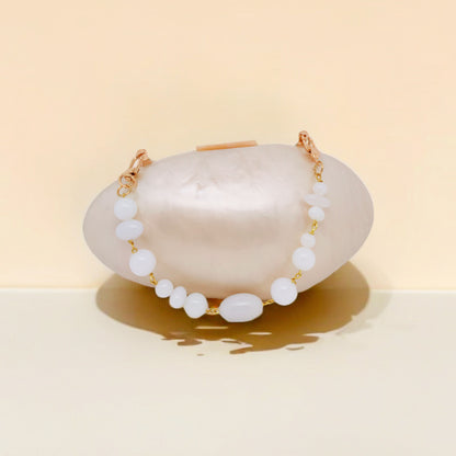 New Shell Color Acrylic Dinner Clutch