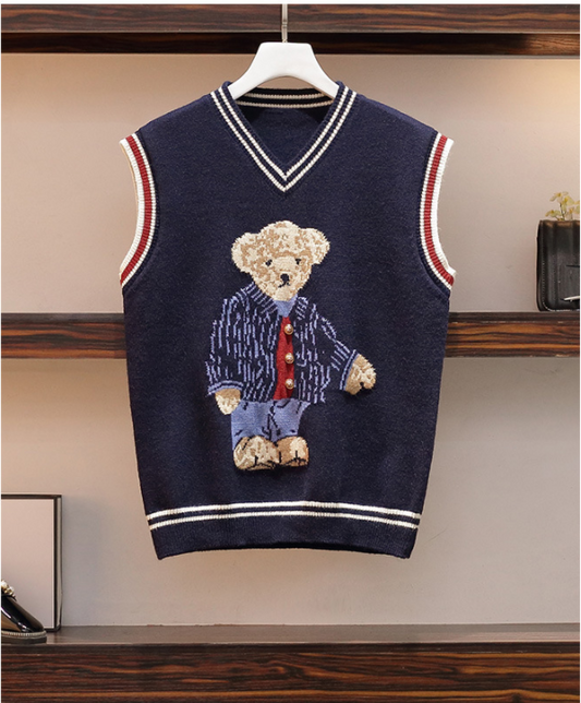 Pull amincissant ventre ample petit ours