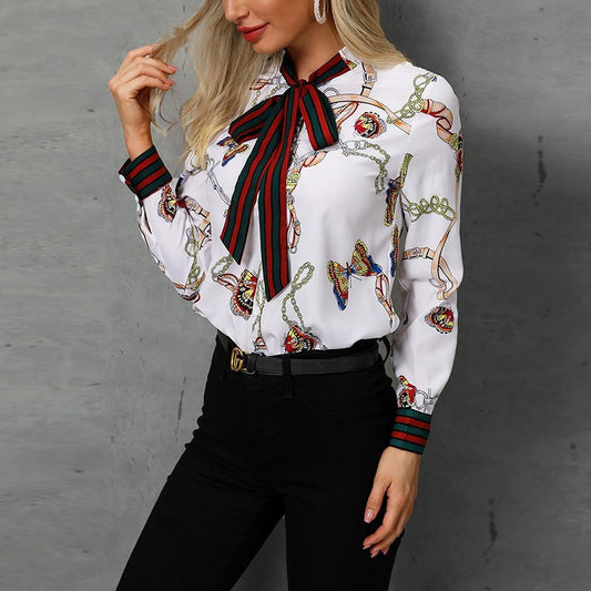 Slim fit shirt with bow