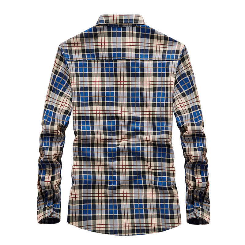 Camisa casual a cuadros para hombre