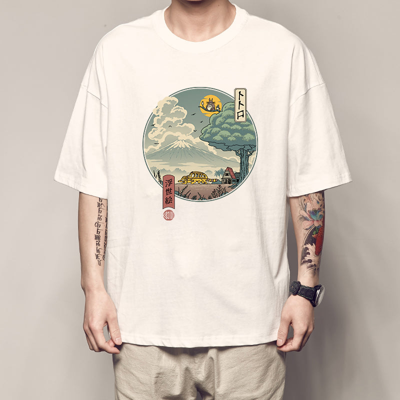 T-shirt de surf Kanagawa en coton