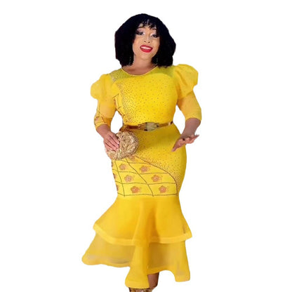 African Women's Wear Dress Mesh