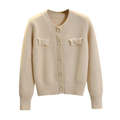 Cardigan tricoté pour femme, manteau pull automne hiver