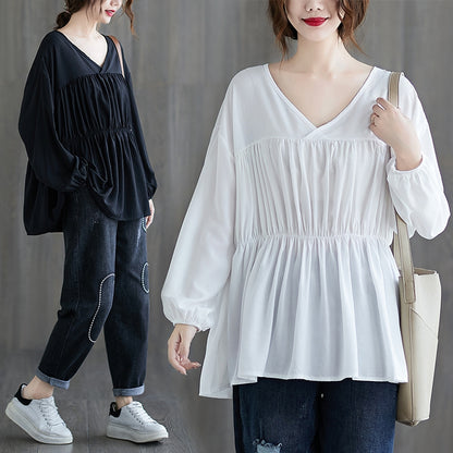 Loose slim long sleeve shirt