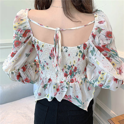 Printed Temperament Heavy Industry Trendy Top