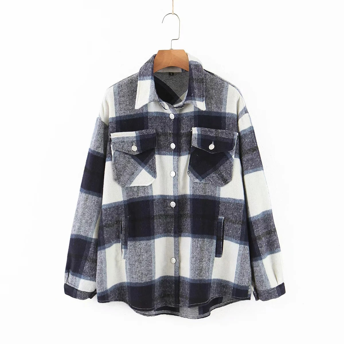 Grated patchwork checked shirt