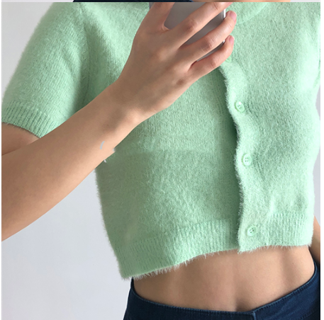 Mohair knit top