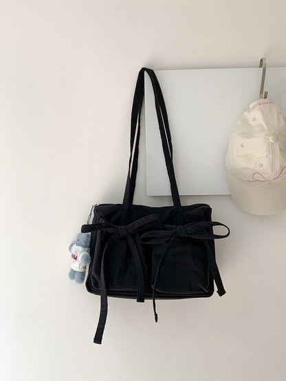 Bolso informal con lazo de gran capacidad para mujer