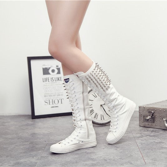 Punk Rivet Shoes All-match Lace-up