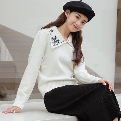 Loose And Versatile Lazy Style Pullover Sweater For Women