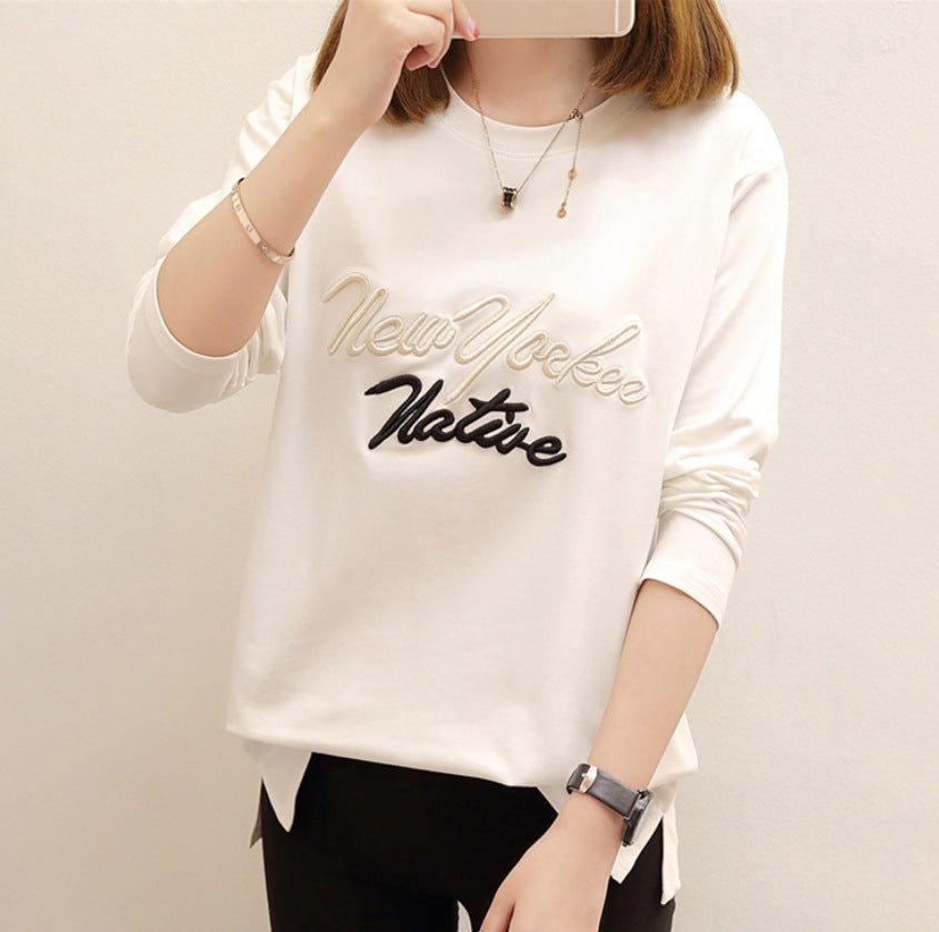 Long sleeve round neck bottoming T-shirt