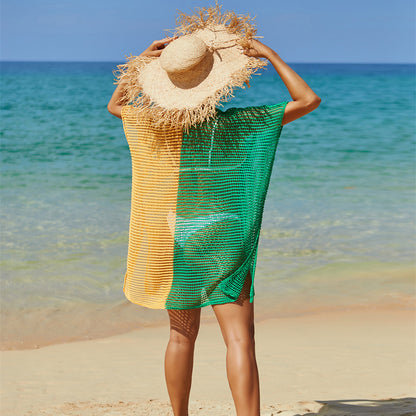 Haut de plage ajouré pour couvrir le bikini en tricot