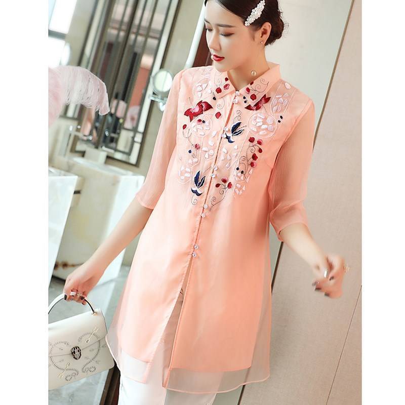 Summer Dress Retro Shirt Improved Cheongsam New Style