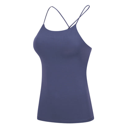 Nouveau gilet de yoga de couleur unie pour femmes