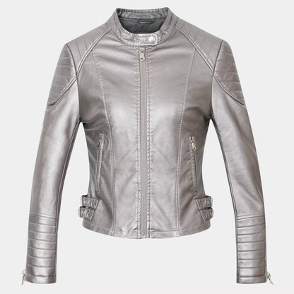 Veste en cuir de moto en cuir PU