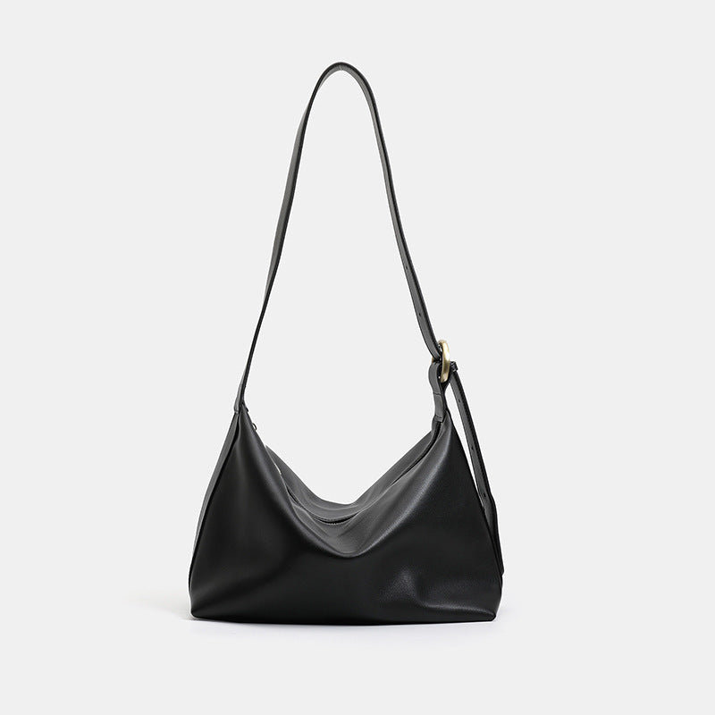 Bolso bandolera de gran capacidad de cuero genuino de primavera para mujer