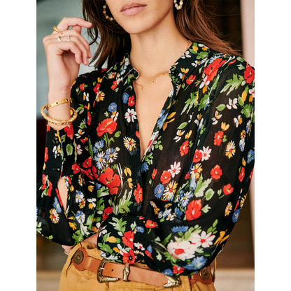 Chemise Daisy fleurs jardin