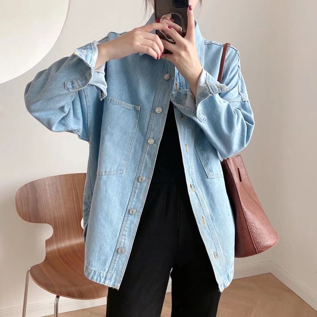 Women's Urban Casual Washed Denim Jacket