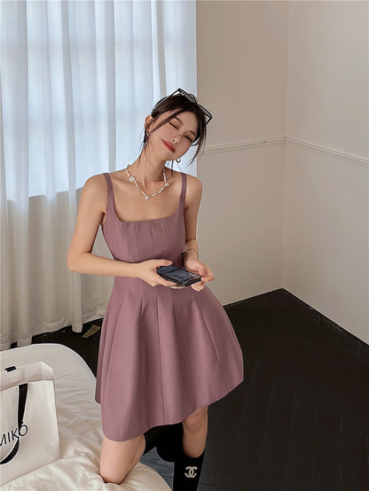 High Waist Slim Fit Slip Dress Women