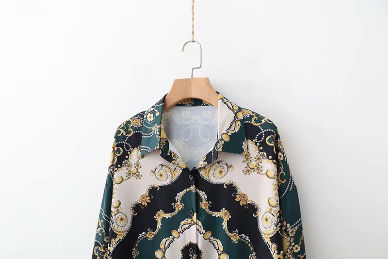 Camisa mujer estampado cadenas