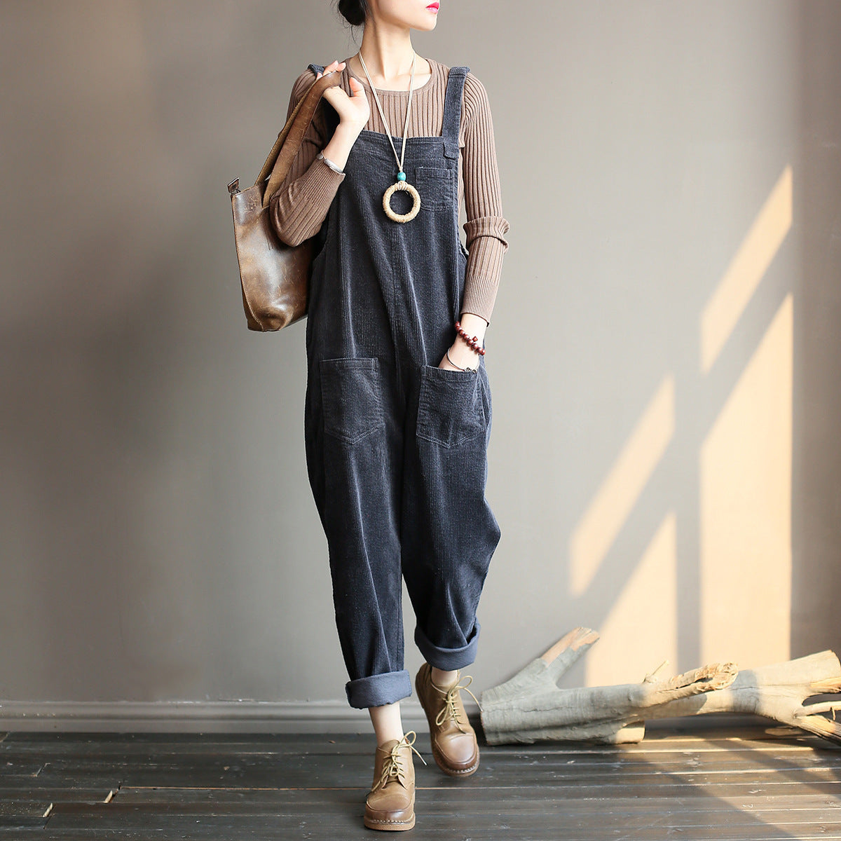 Retro Corduroy Women's Autumn Casual Overalls