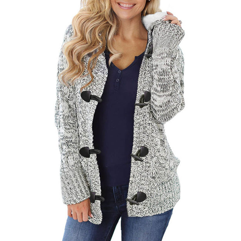 Shiying Sweater Women's Jacket Plus Cashmere Winter