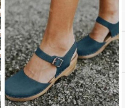 Sandalias de plataforma con punta cerrada para mujer